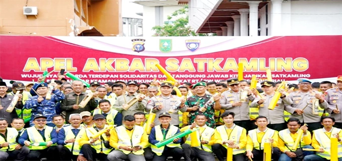 Polres Kampar & Satkamling Jaga Keamanan Liburan Akhir Tahun