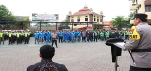Polres Tanjung Priok Adakan Apel Gabungan Potensi Masyarakat