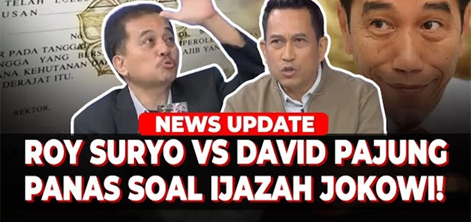 Roy Suryo vs David Pajung Adu Bukti Soal Foto Ijazah Jokowi